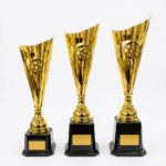 WS66777 Steel Cup Gold Trophy